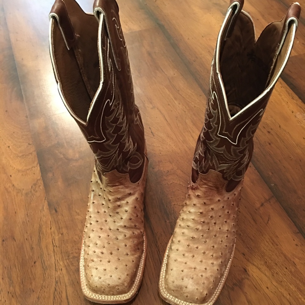 Mens Tony Lama Ostrich boots